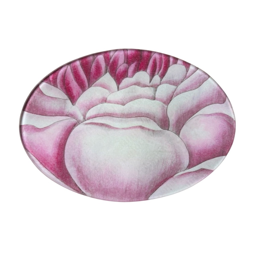 RETIRED John Derian collectable Floral Oval Plate 5x7. Artist feat. in AD &Vogue